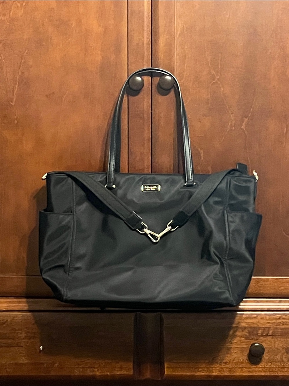 kate spade Black Nylon Tote with Removable Shoulder Strap